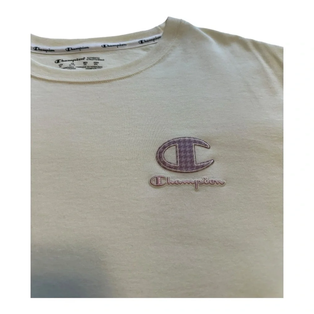 Champion Women’s Short Sleeve Crewneck Crop Top - Size XL - Picture 4 of 11